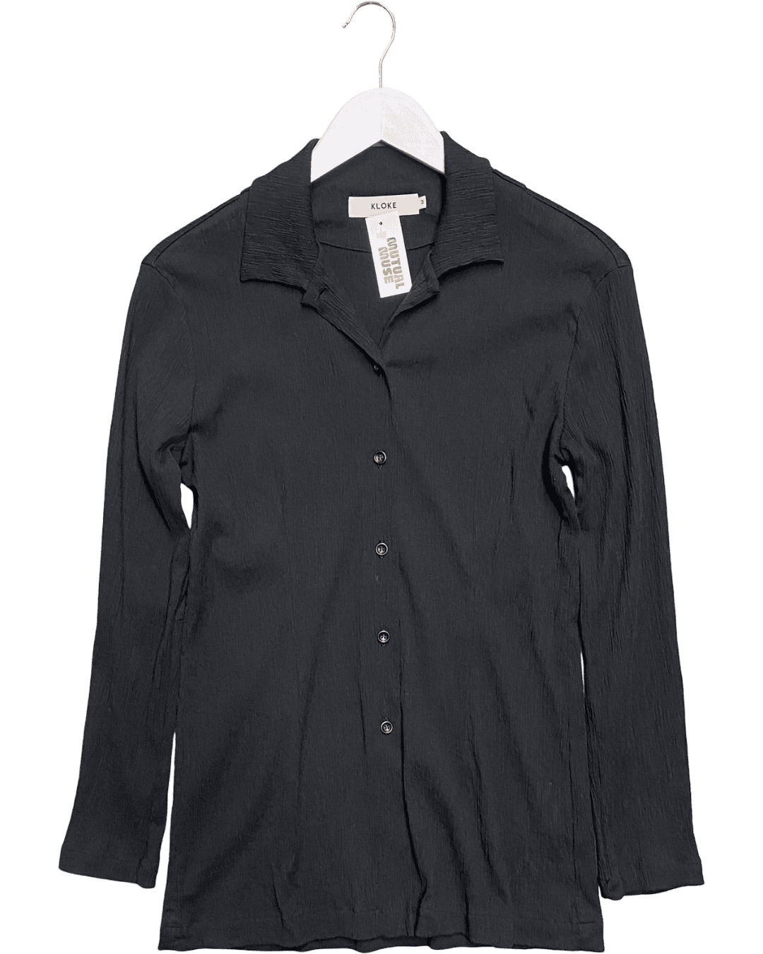 Size M | Kloke Longline Crinkle Knit Shirt