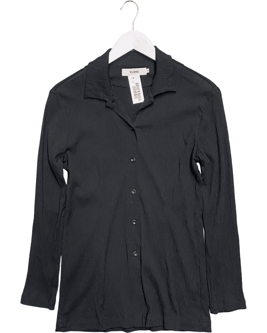 Size M | Kloke Longline Crinkle Knit Shirt