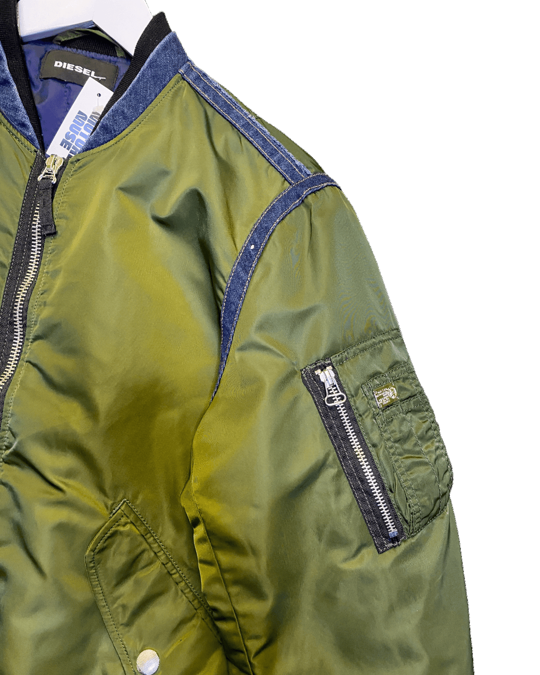 Size L | Diesel Nylon Satin Bomber Jacket