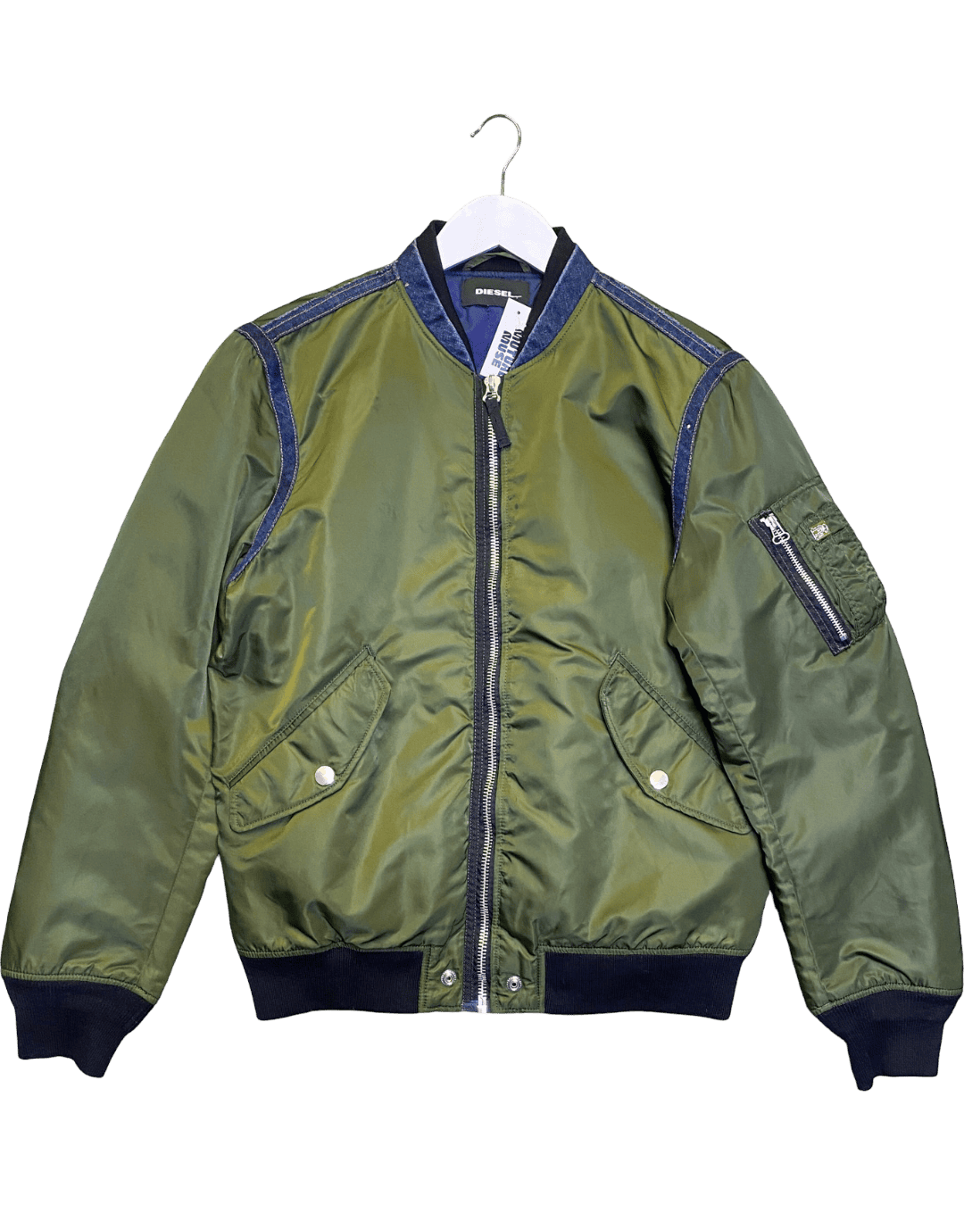 Size L | Diesel Nylon Satin Bomber Jacket