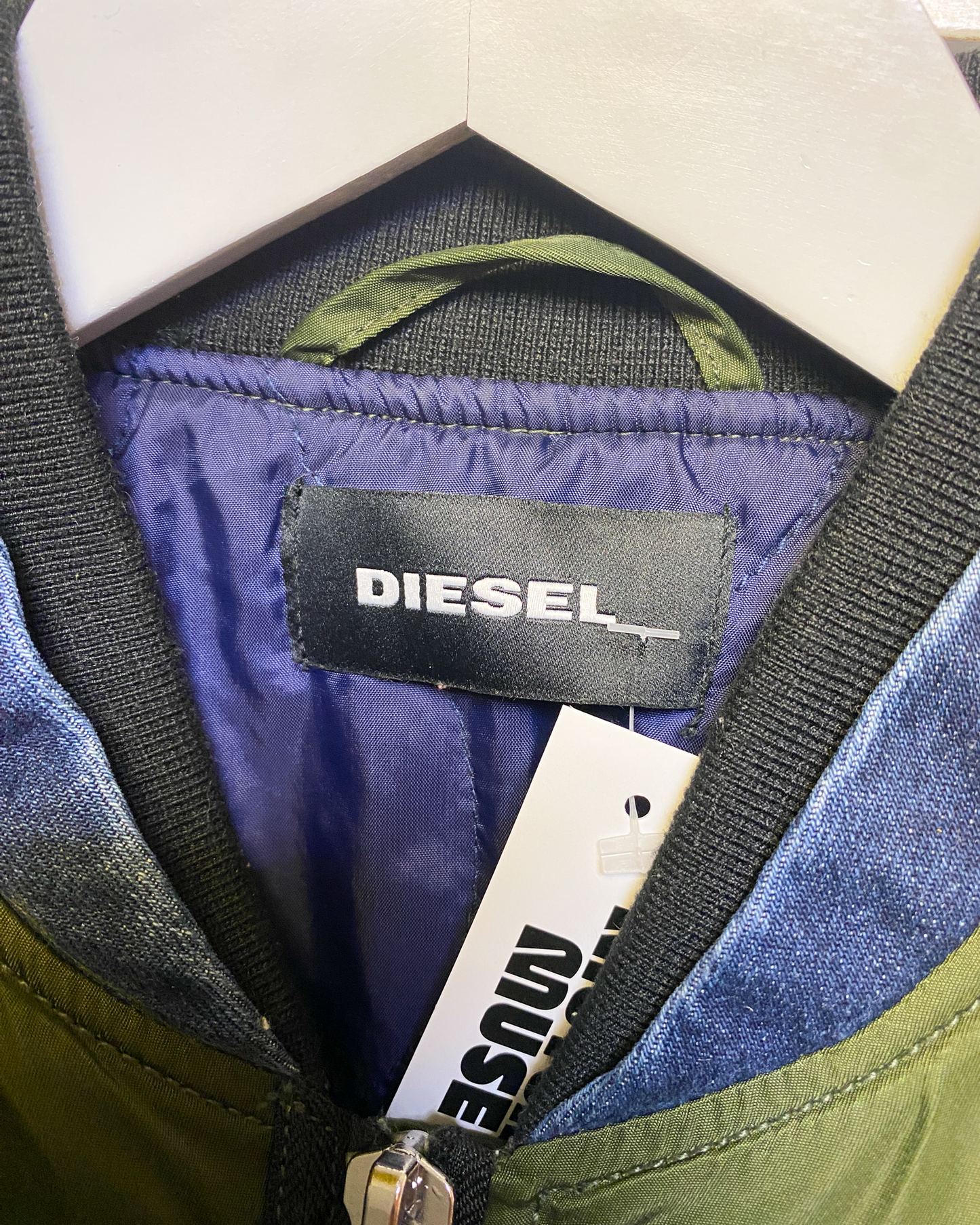 Size L | Diesel Nylon Satin Bomber Jacket