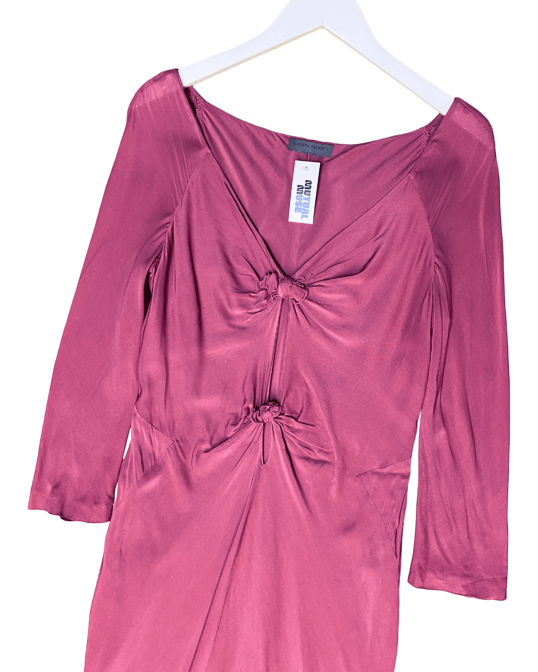 Size 14 | Alberta Ferretti Knot Detail Bias Dress
