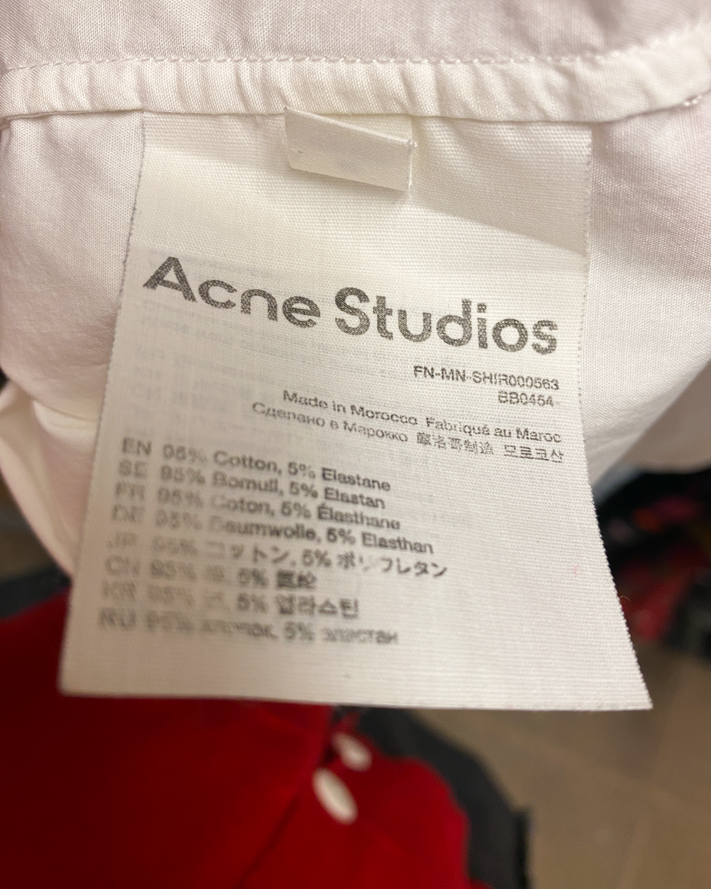 Size M | Acne Studios Cotton Poplin Stretch Shirt