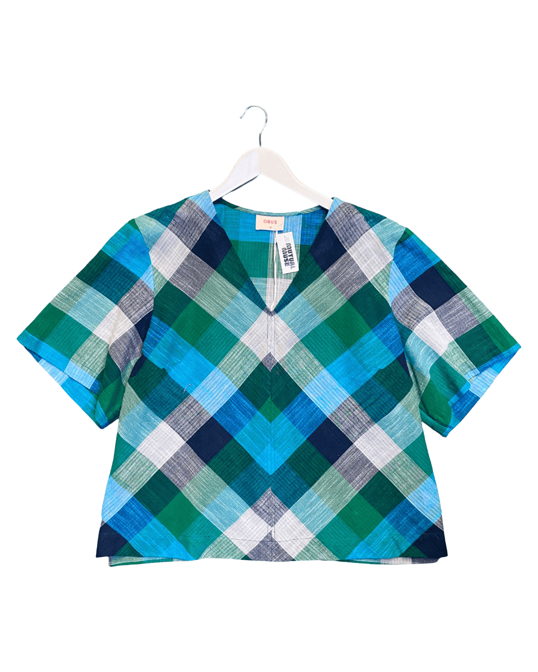 Size 18 | Obus Cotton Check Top With Tags