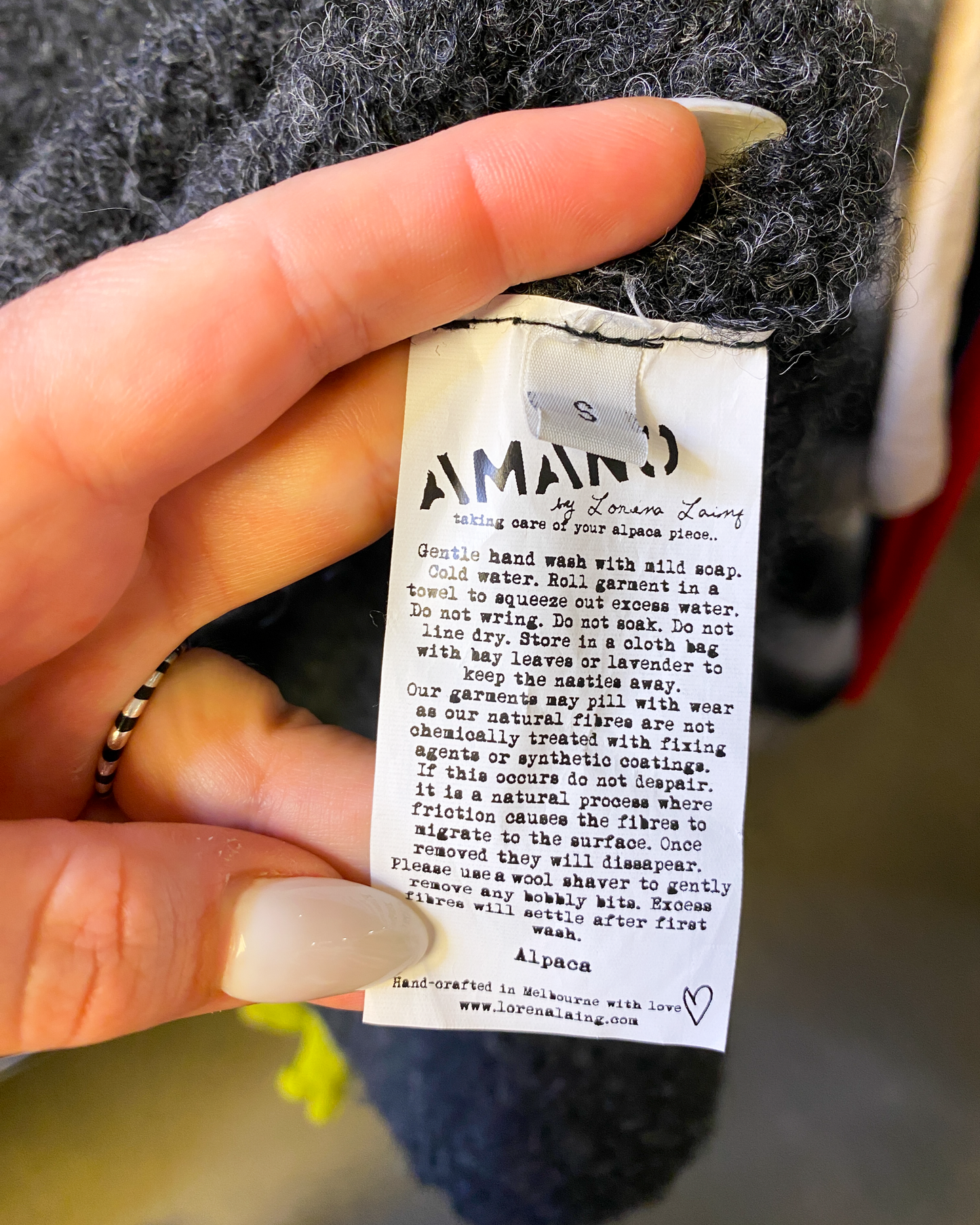 Size S | Amano Co Lab Mohair Hoodie