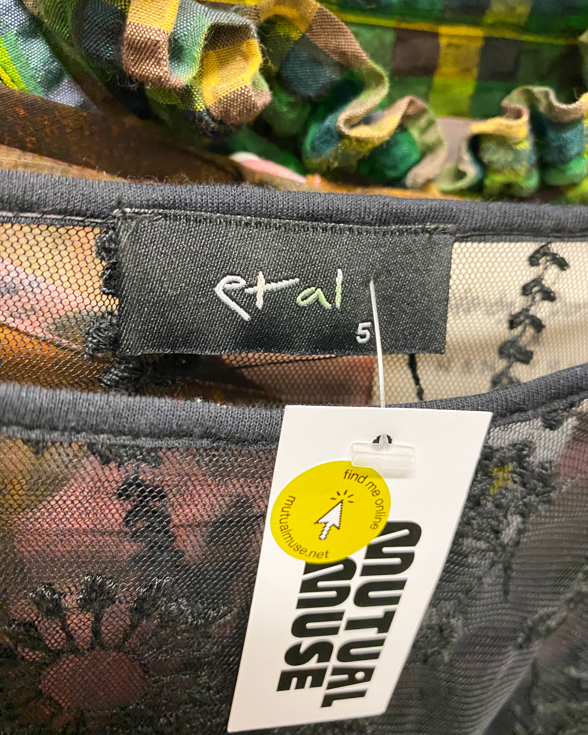 Size 5 (XXL) | Et Al Floral Mesh Top