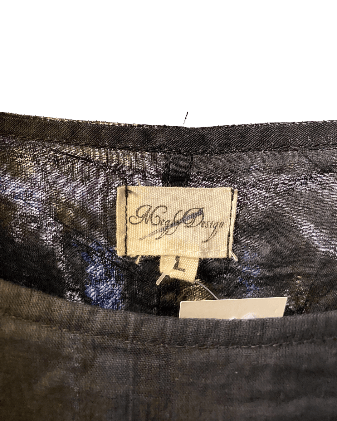 Size L | Meg By Design Sheer Cotton Organza Midi Dress