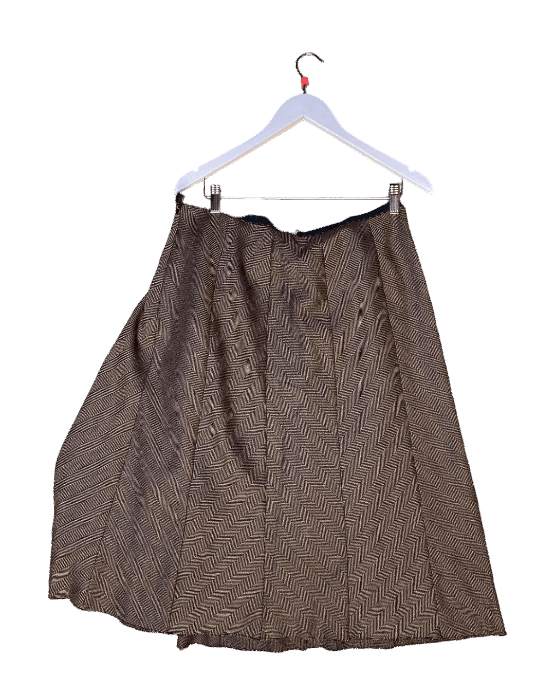 Size 14 | Easton Pearson Wool Chevron Midi Skirt