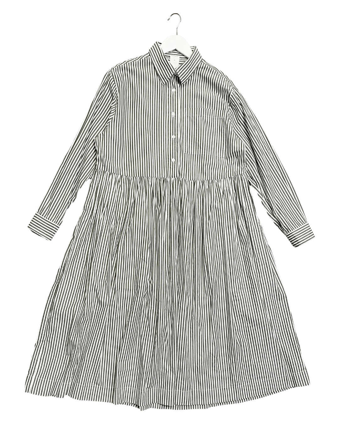 Size M | Kowtow Striped Organic Cotton Shirt Dress