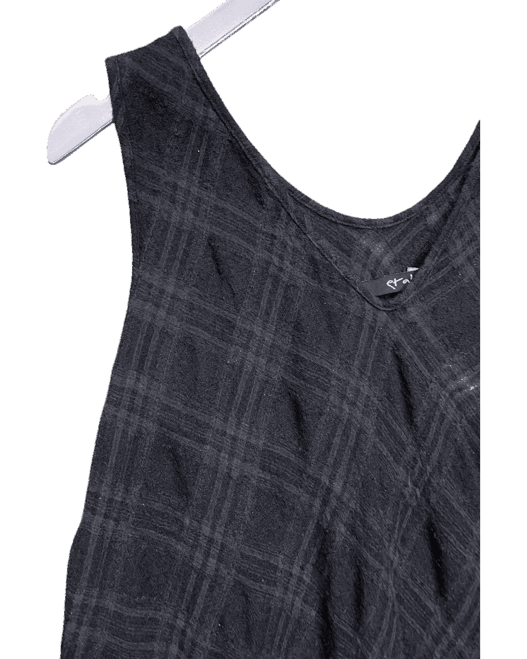 Size L | Et Al Sleevless Check Wool Dress