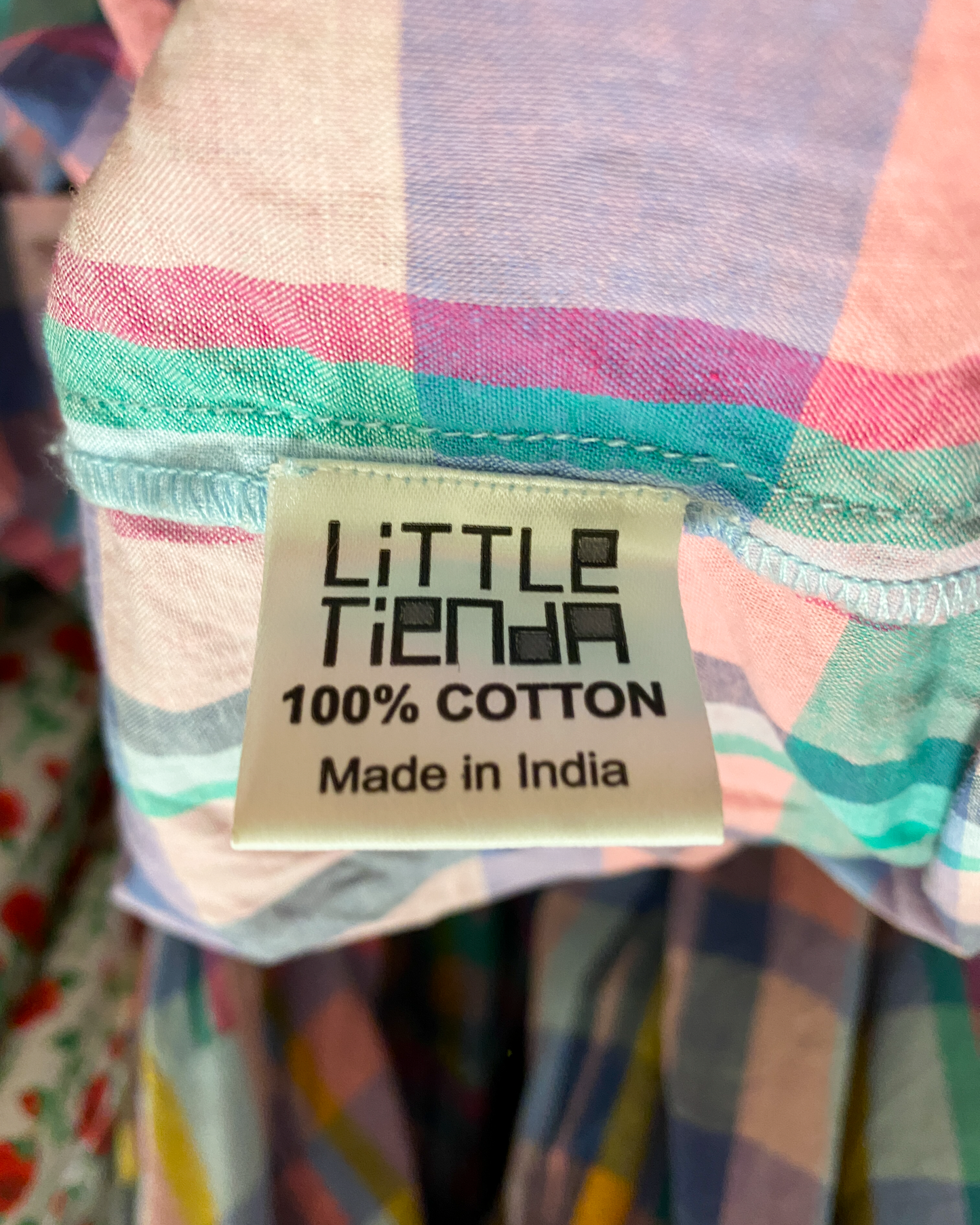 Size L | Little Tienda Flowy Check Cotton Dress