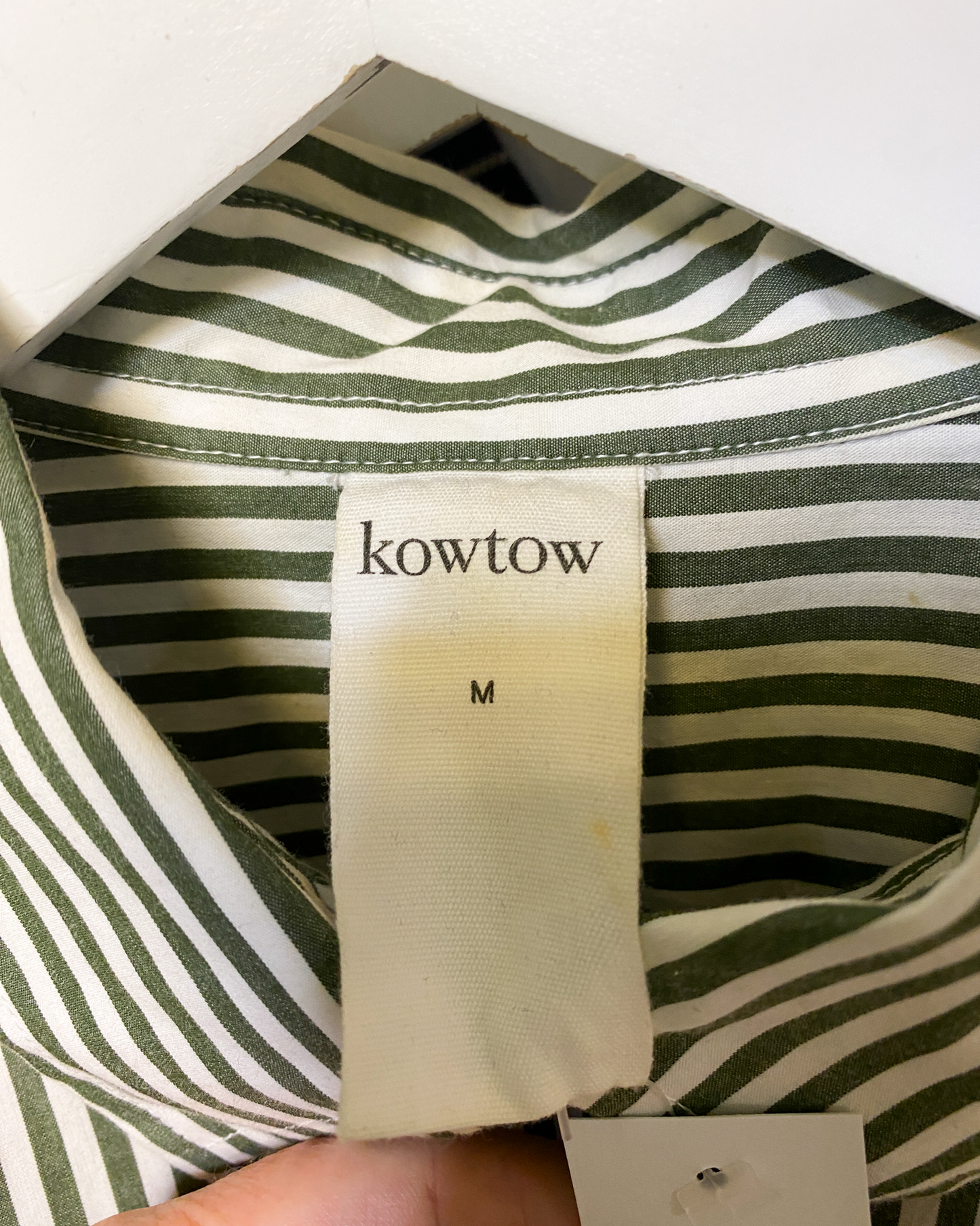 Size M | Kowtow Striped Organic Cotton Shirt Dress