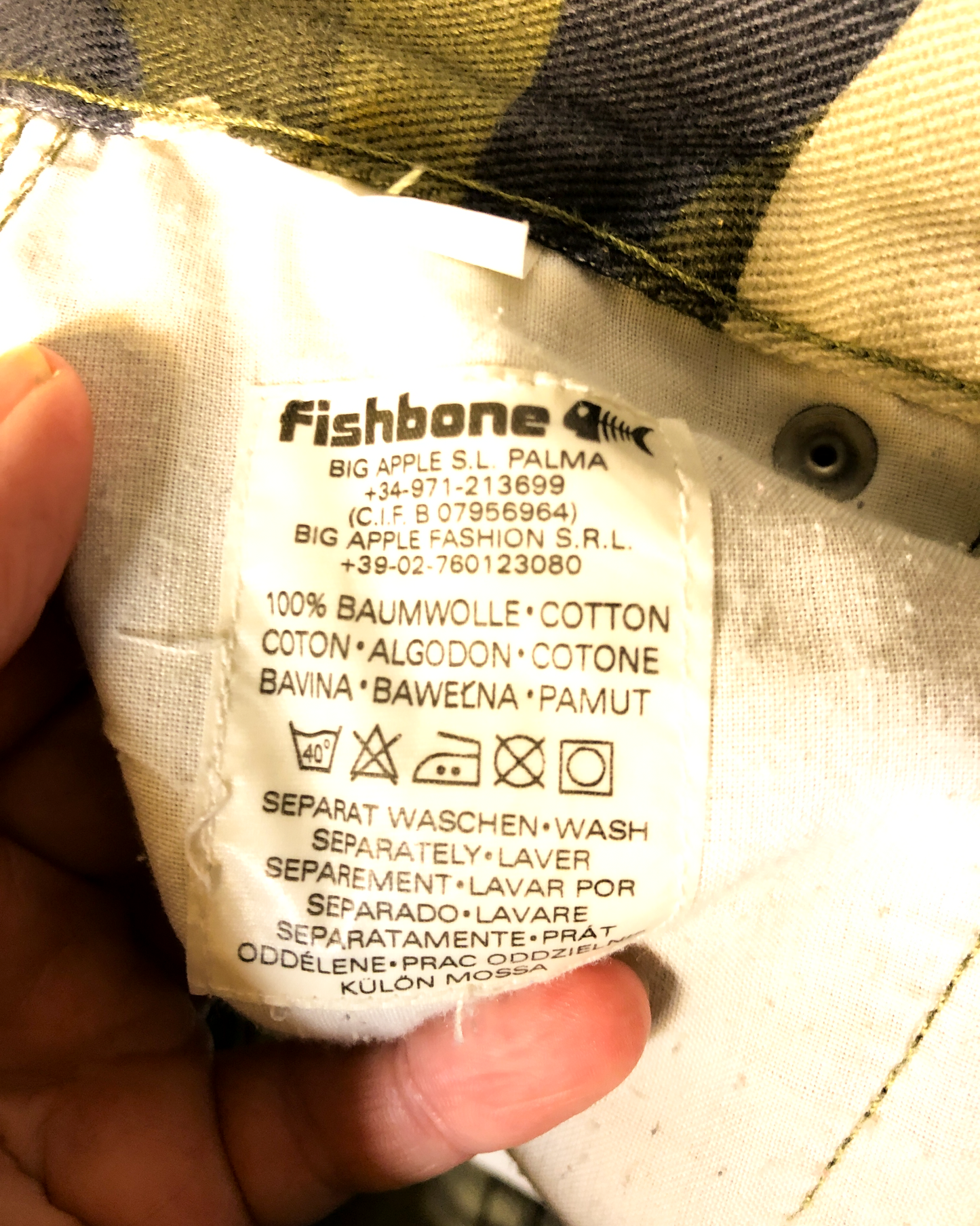 Size M | Fishbone Camo Print Pants