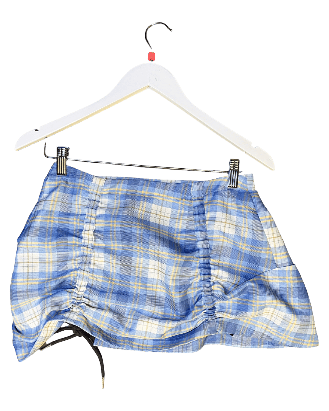 Size S | Karla Laidlaw Lace Up Plaid Mini Skirt
