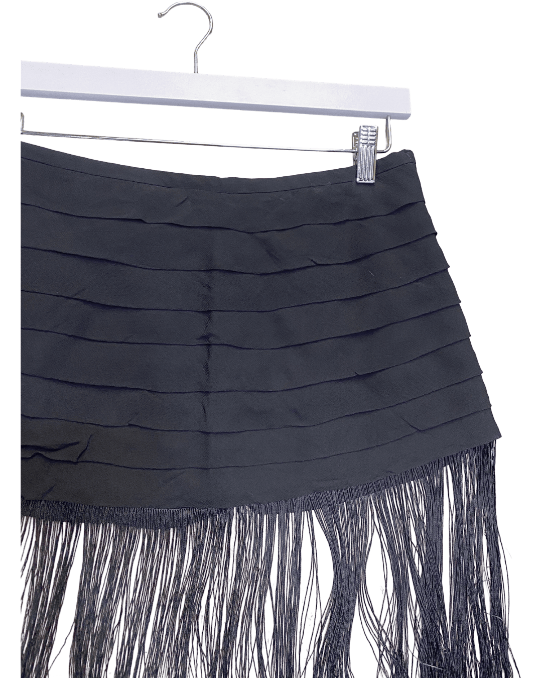 Size 12 | Zambesi Pleated Fringe Mini Skirt