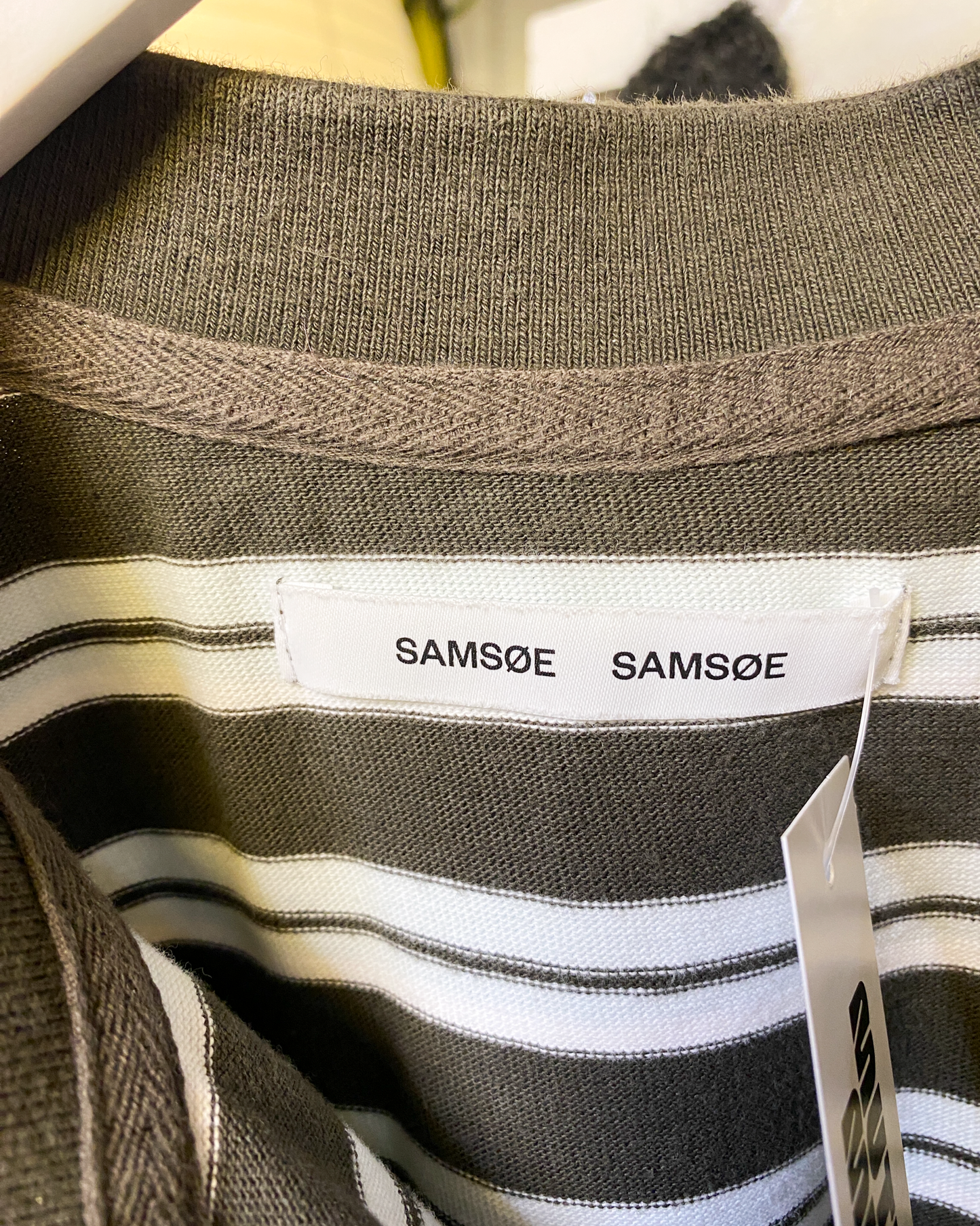 Size M | Samsøe Samsøe Sadover Striped Polo Top
