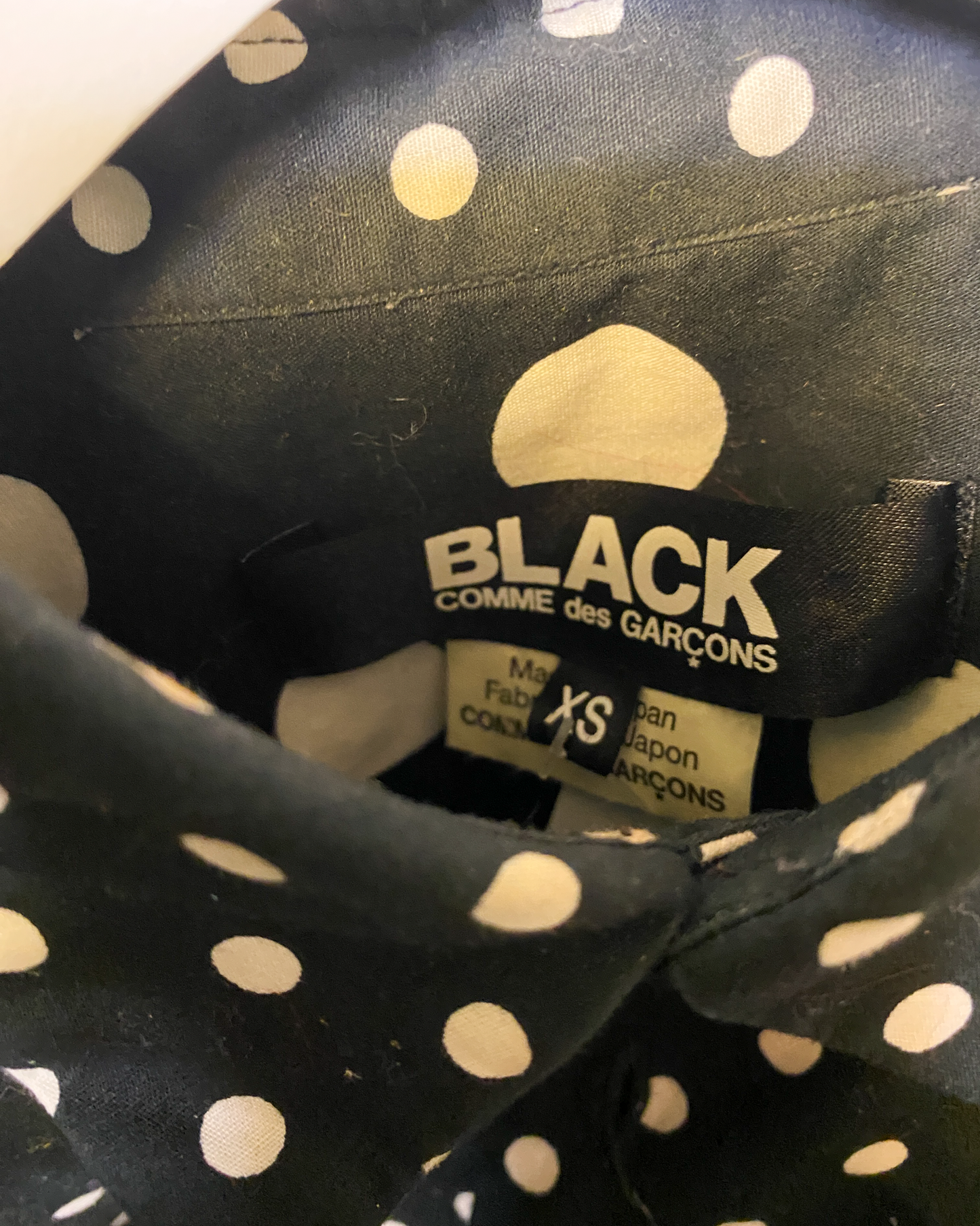 Size XS | BLACK Comme des Garçons Polka Dot Shirt