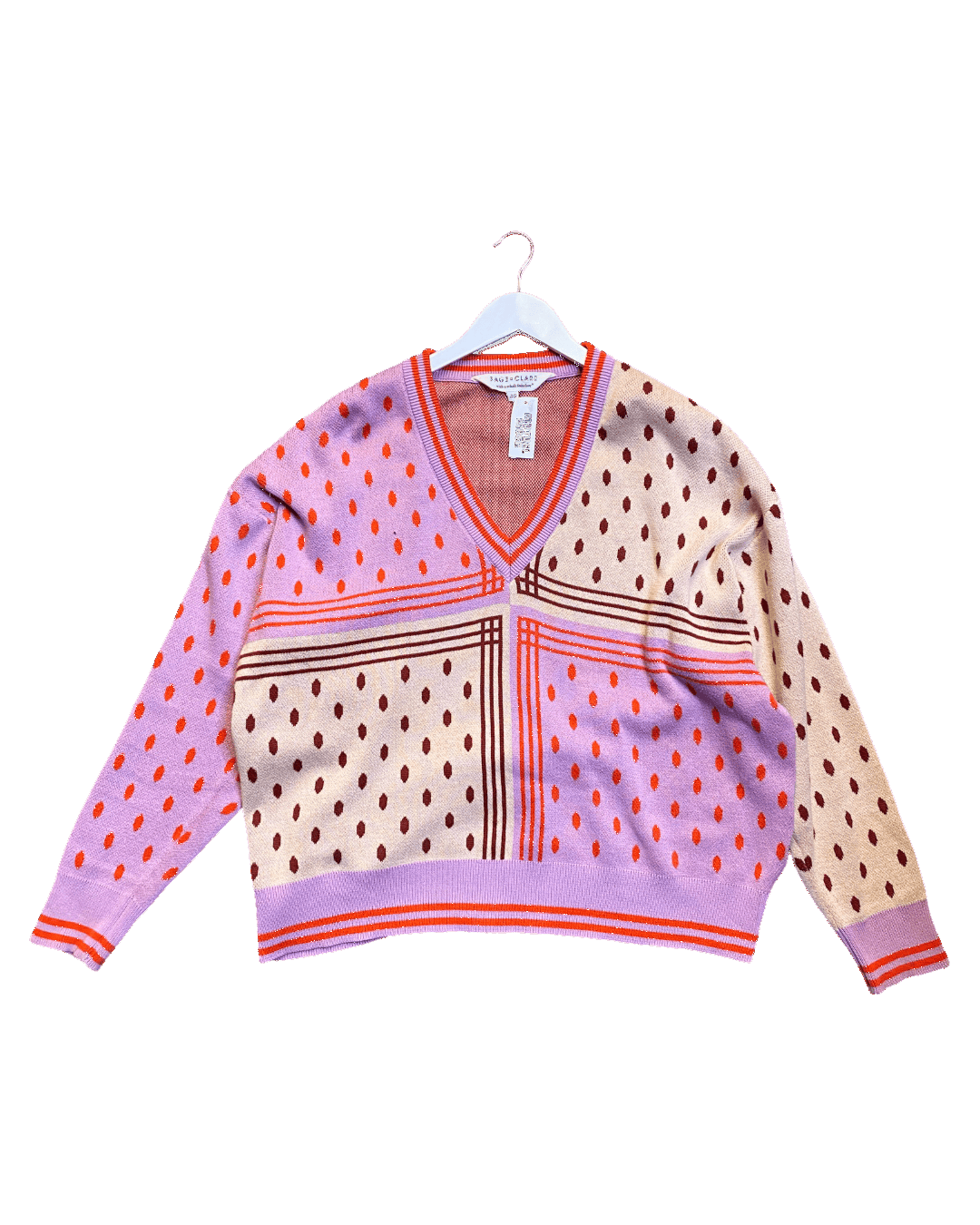Size 20 | Sage x Clare Grid and Dots Jumper