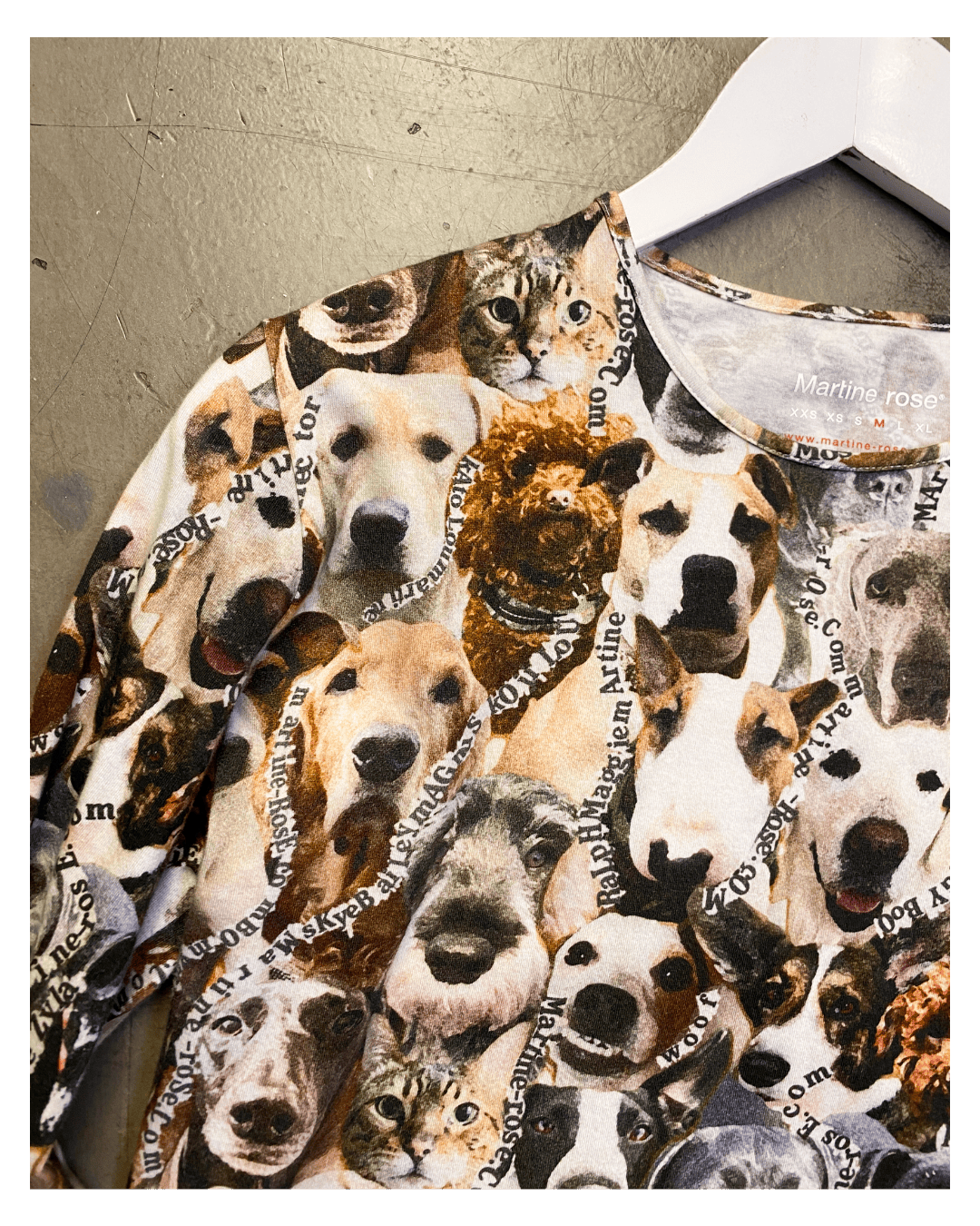 Size M | Martine Rose Dog Print T-shirt