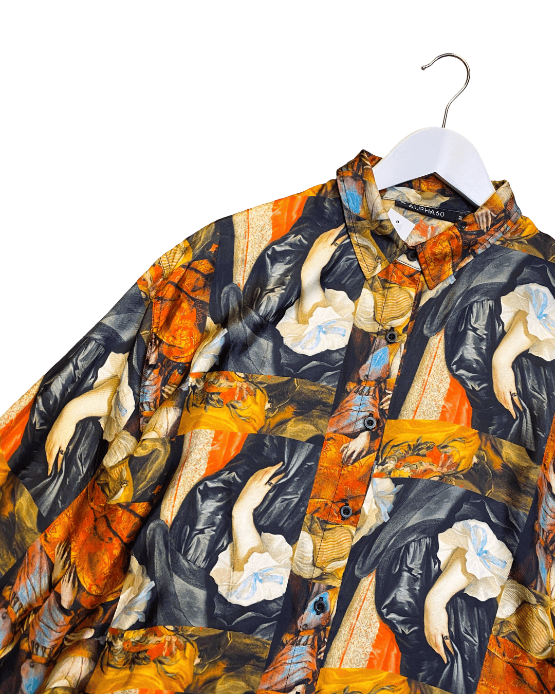 Size M | Alpha60 Renaissance Hands Silk Shirt