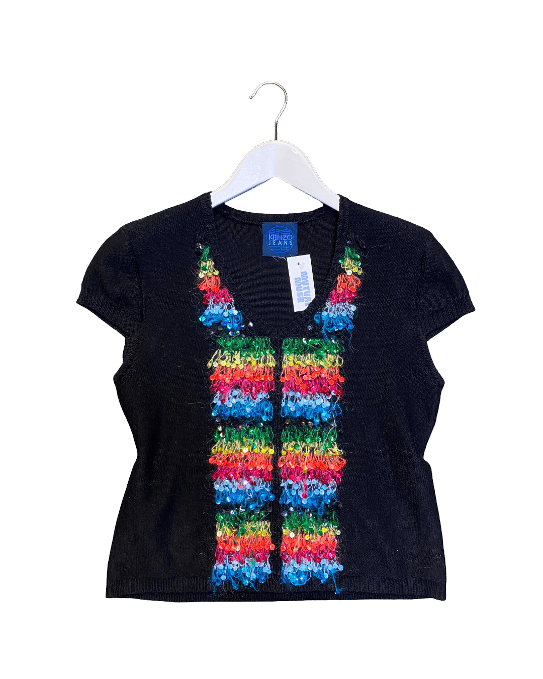 Size S | Kenzo Jeans Rainbow Sequins Knit Top