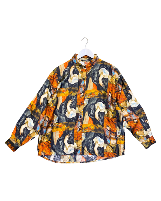 Size M | Alpha60 Renaissance Hands Silk Shirt