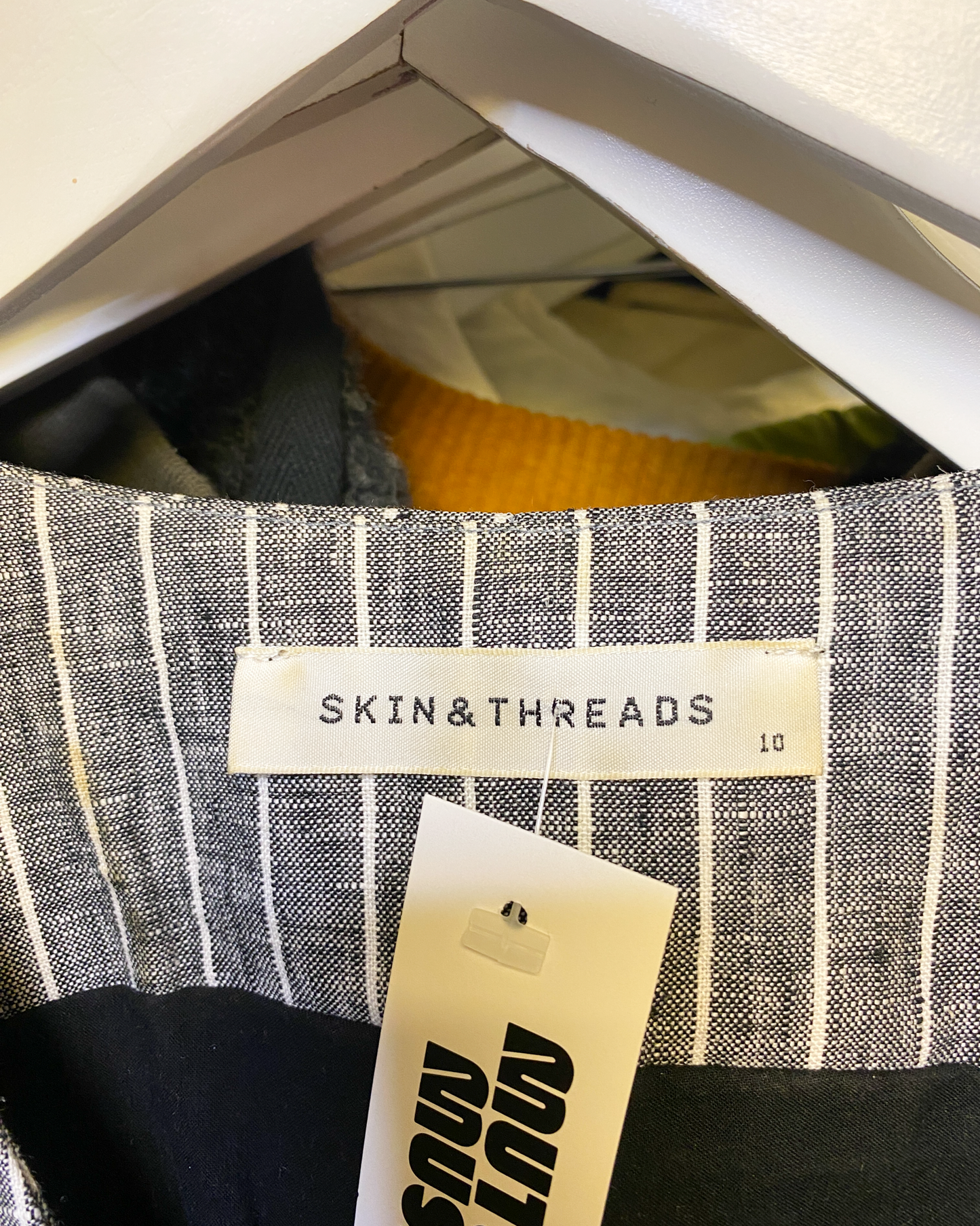 Size M | Skin + Threads Pinstripe Linen Vest
