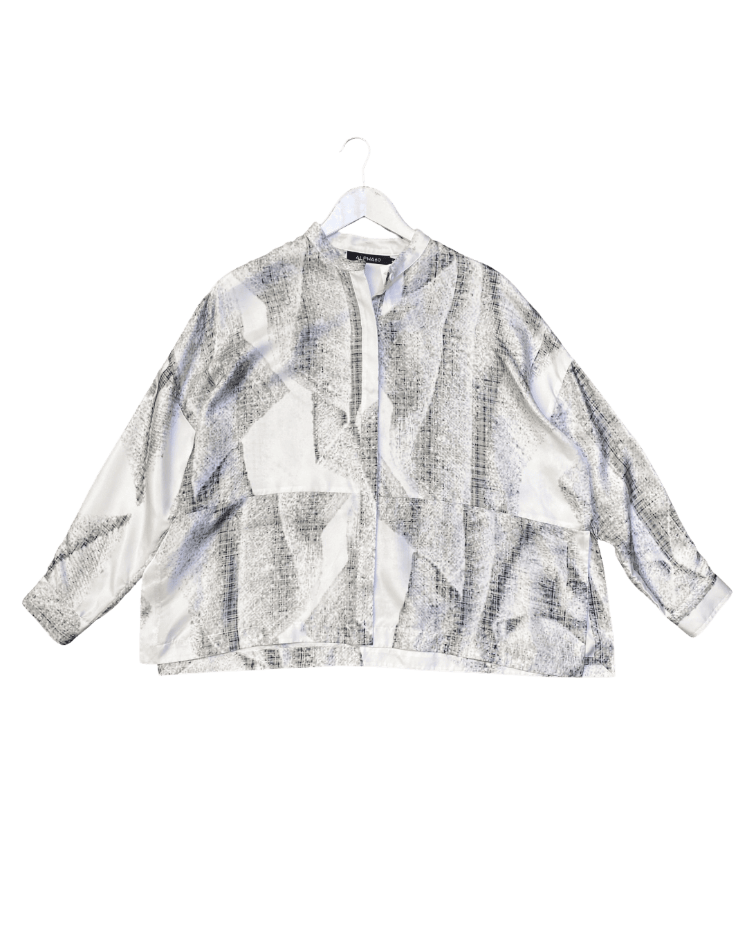 Size S | Alpha60 Boxy Silk Shirt