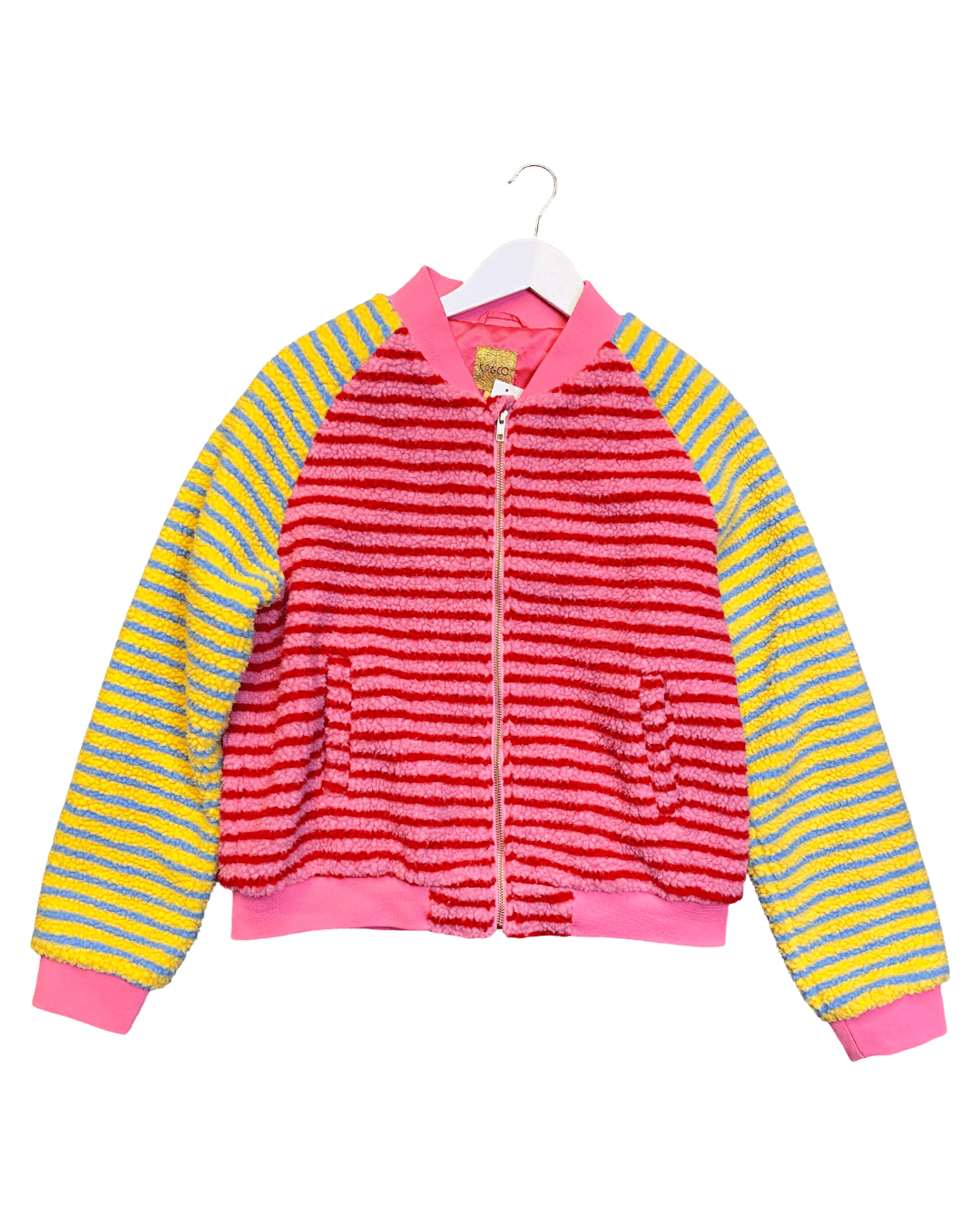 Size L | Kip & Co Striped Fleece Jacket