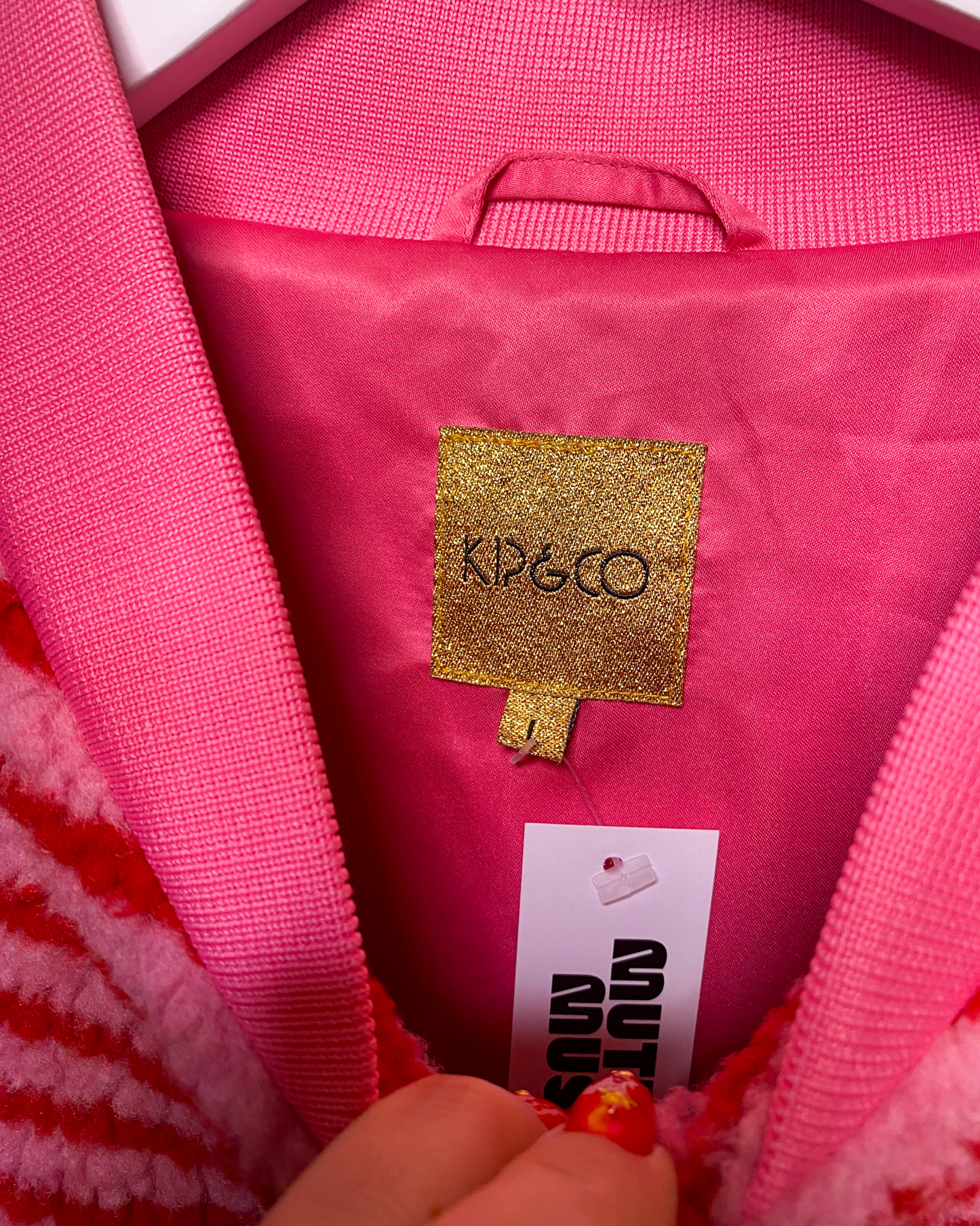 Size L | Kip & Co Striped Fleece Jacket