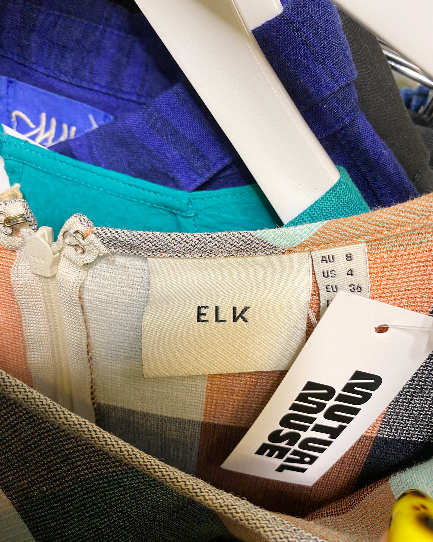 Size 8 | Elk Check Midi Dress