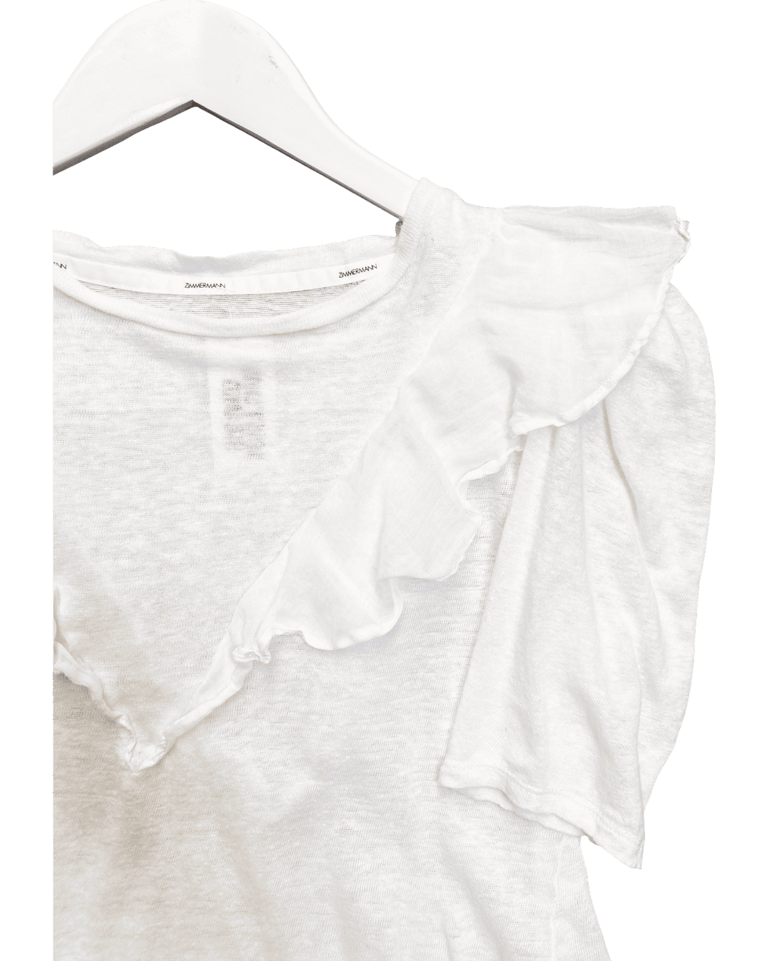 Size S | Zimmermann Frilly Linen Top