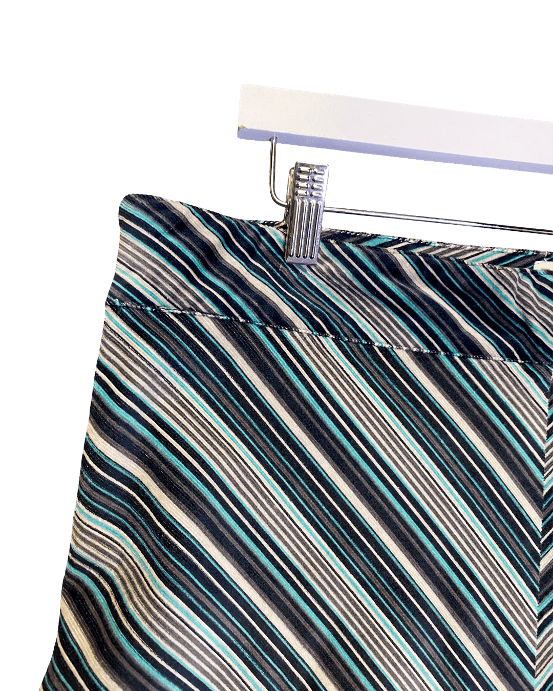Size 16 | Vintage Thomas Cook Striped Corduroy Skirt