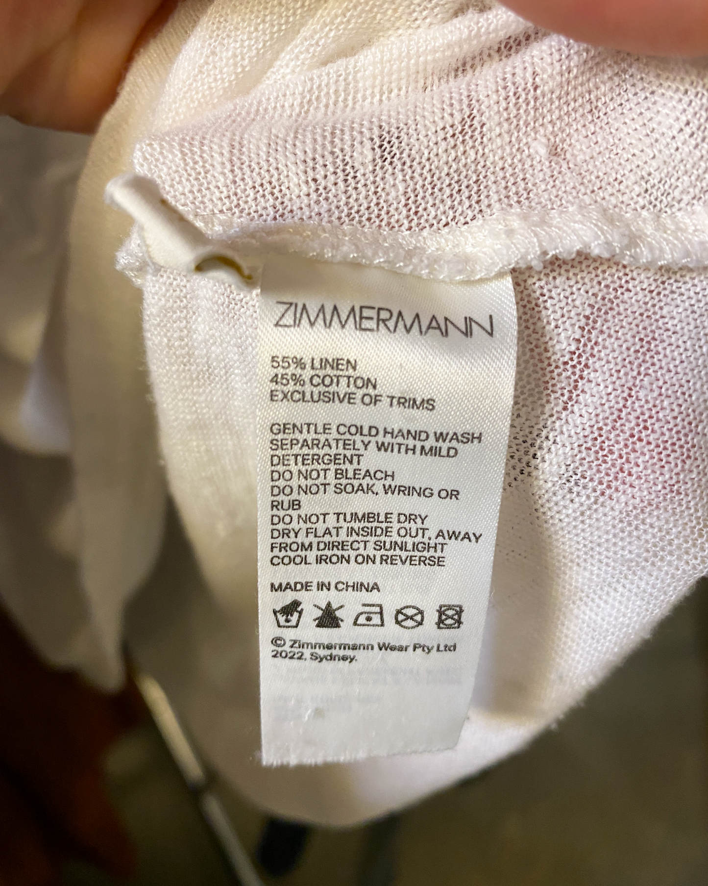 Size S | Zimmermann Frilly Linen Top