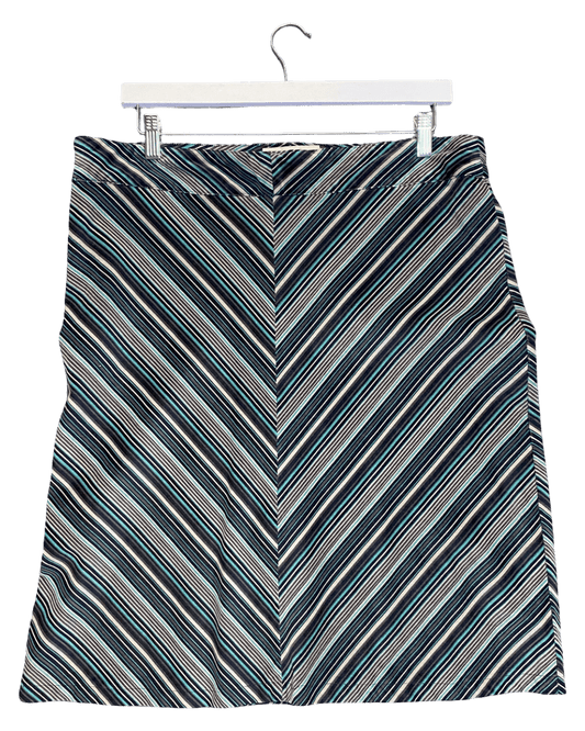 Size 16 | Vintage Thomas Cook Striped Corduroy Skirt
