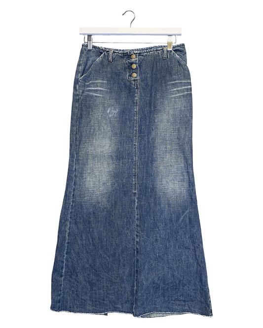Size L | Miss Sixty Y2K Low Rise Denim Maxi Skirt