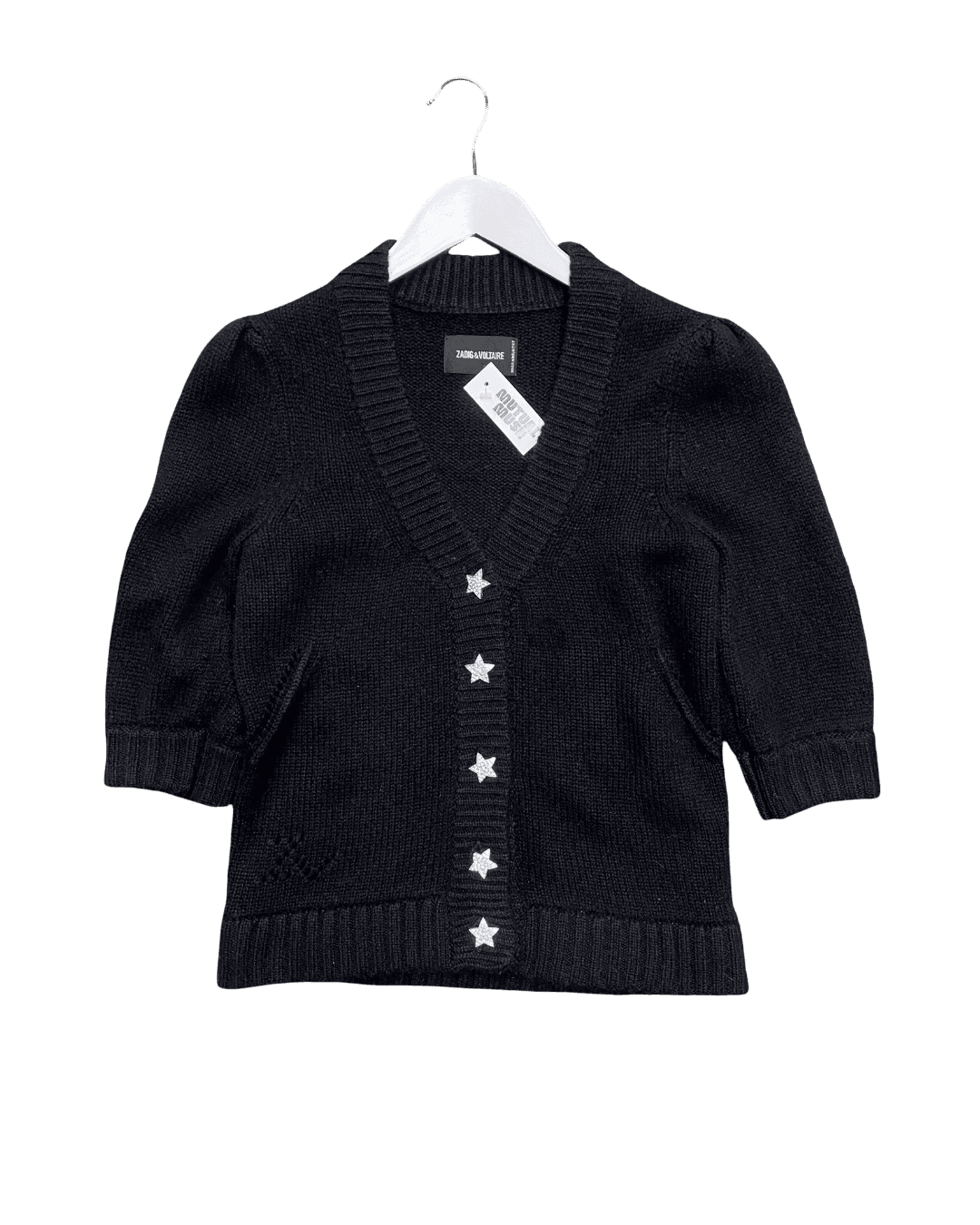 Size M | Zadig & Voltaire 1/2 Sleeve Cashmere Cardigan