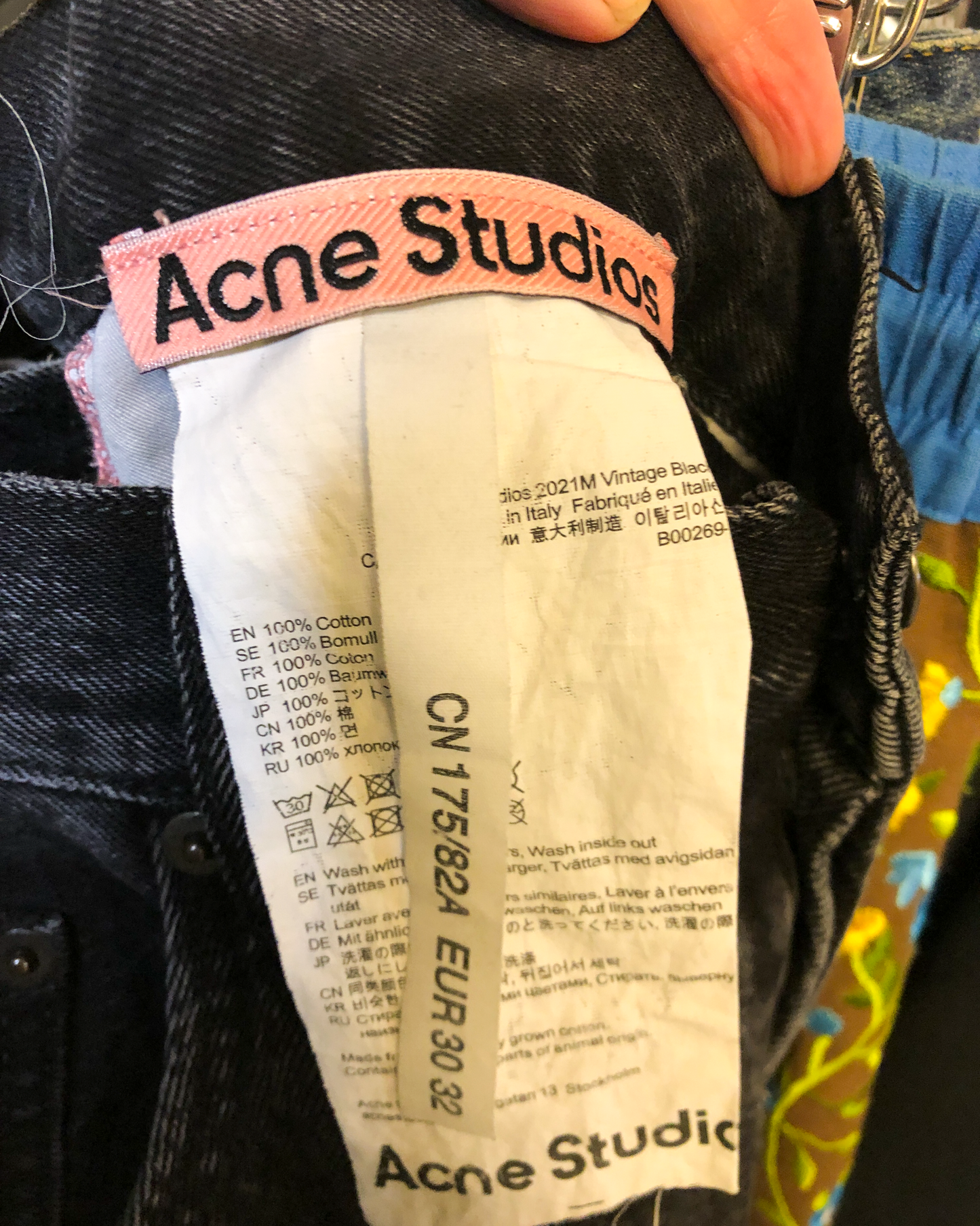 Size 30 | Acne Studios Blå Konst Straight Jeans