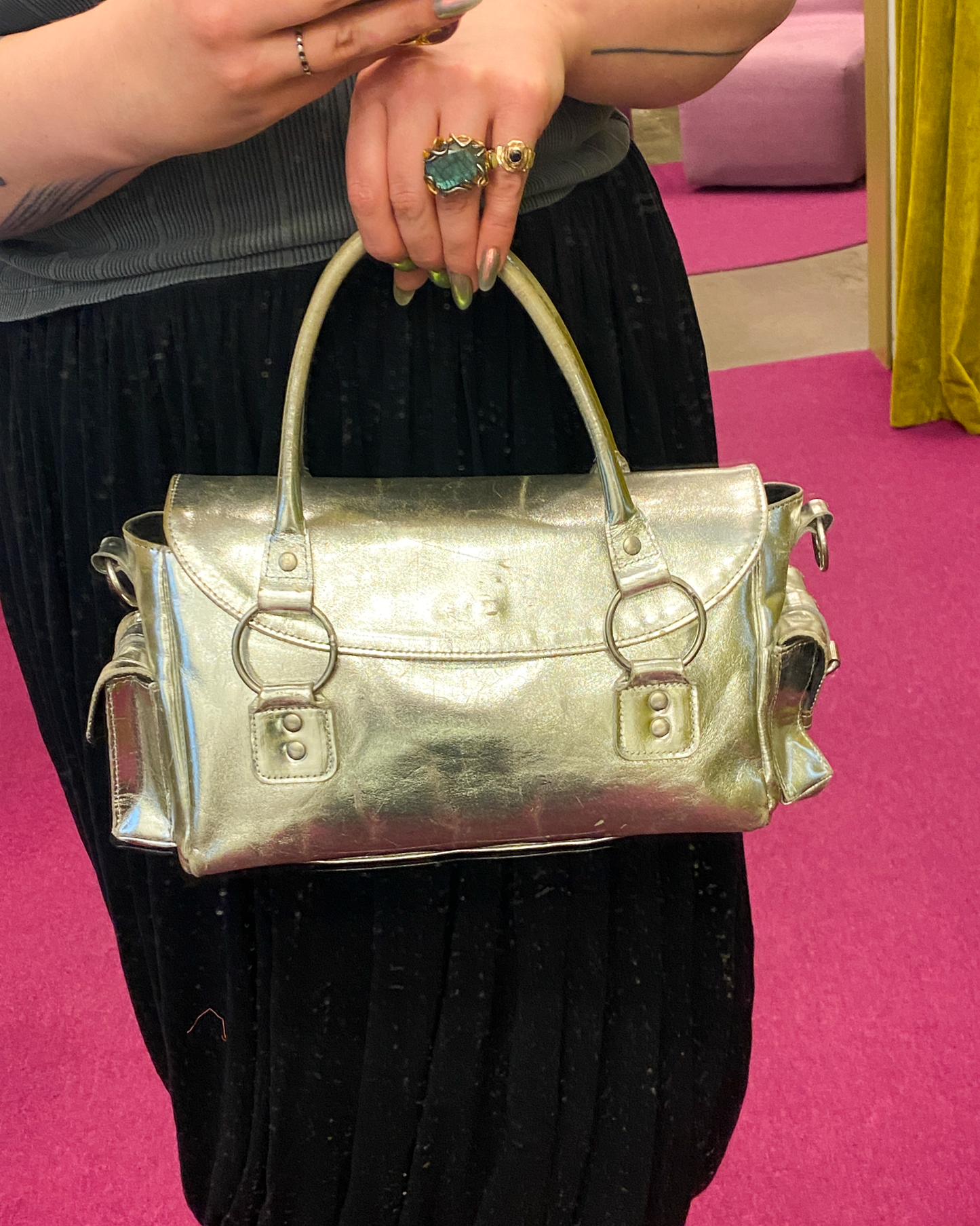 Junya Watanabe Comme des Garçons Silver Handbag