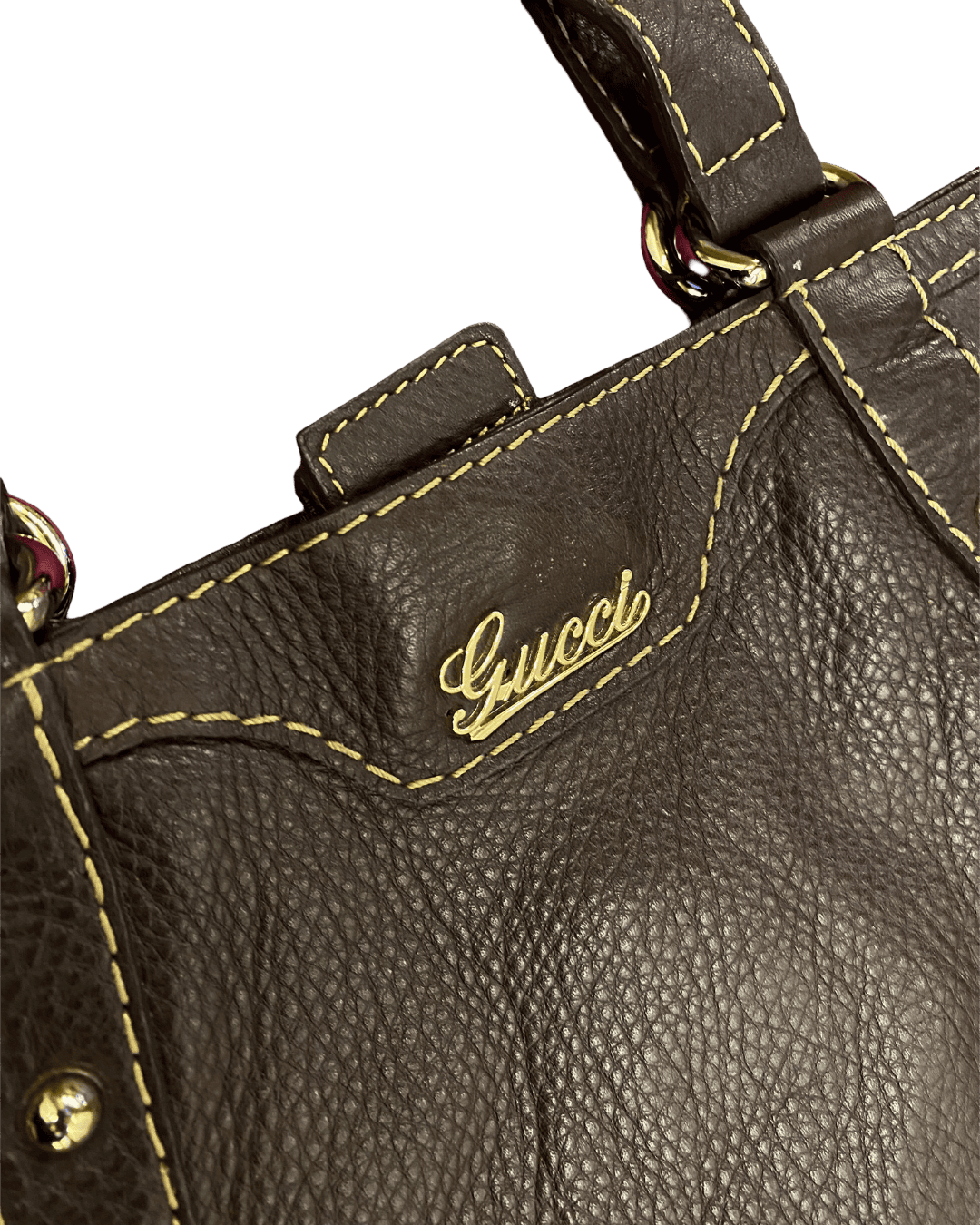 Gucci Crest Boule Leather Hobo Bag