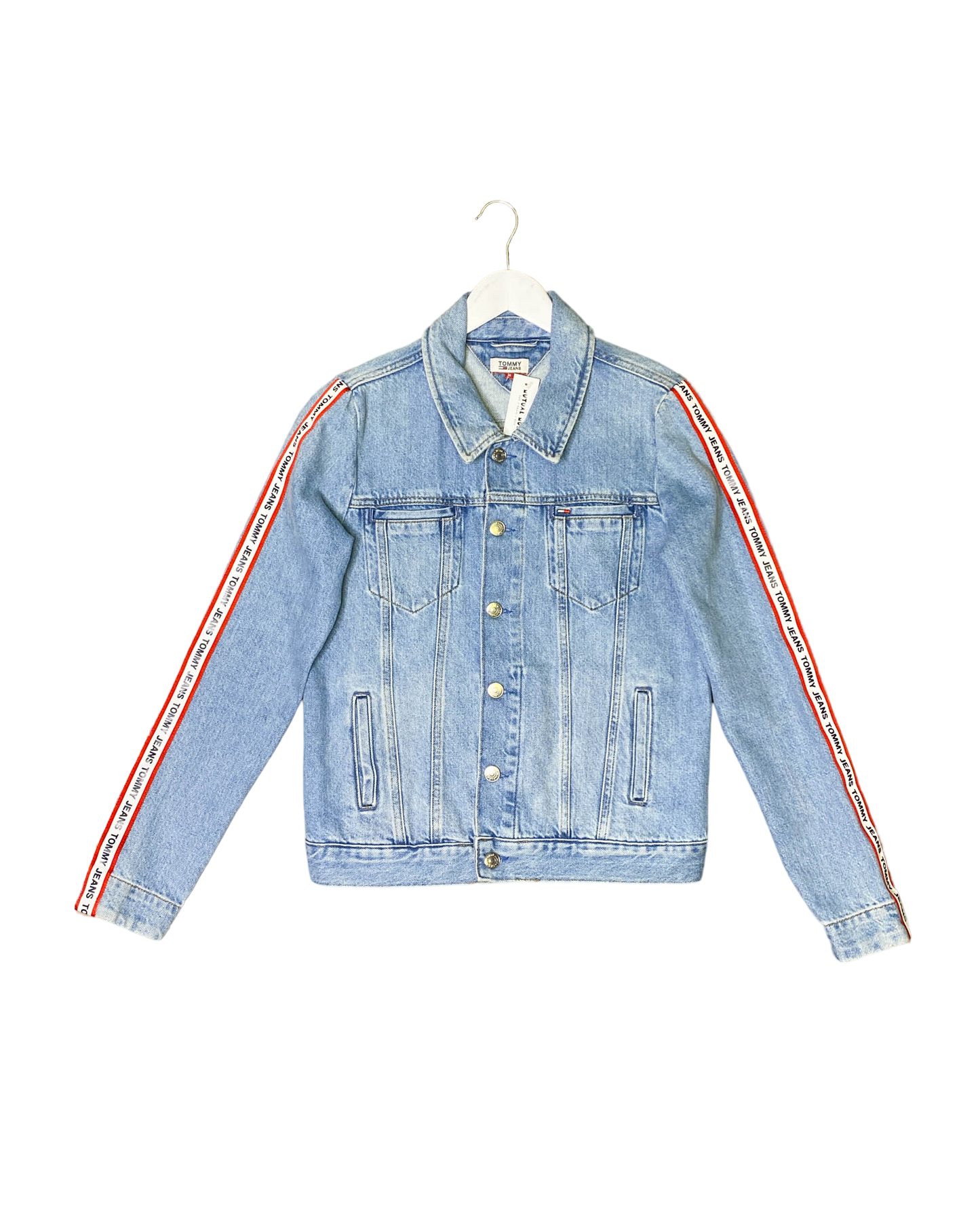 Size S - Tommy Jeans Logo Stripe Denim Jacket