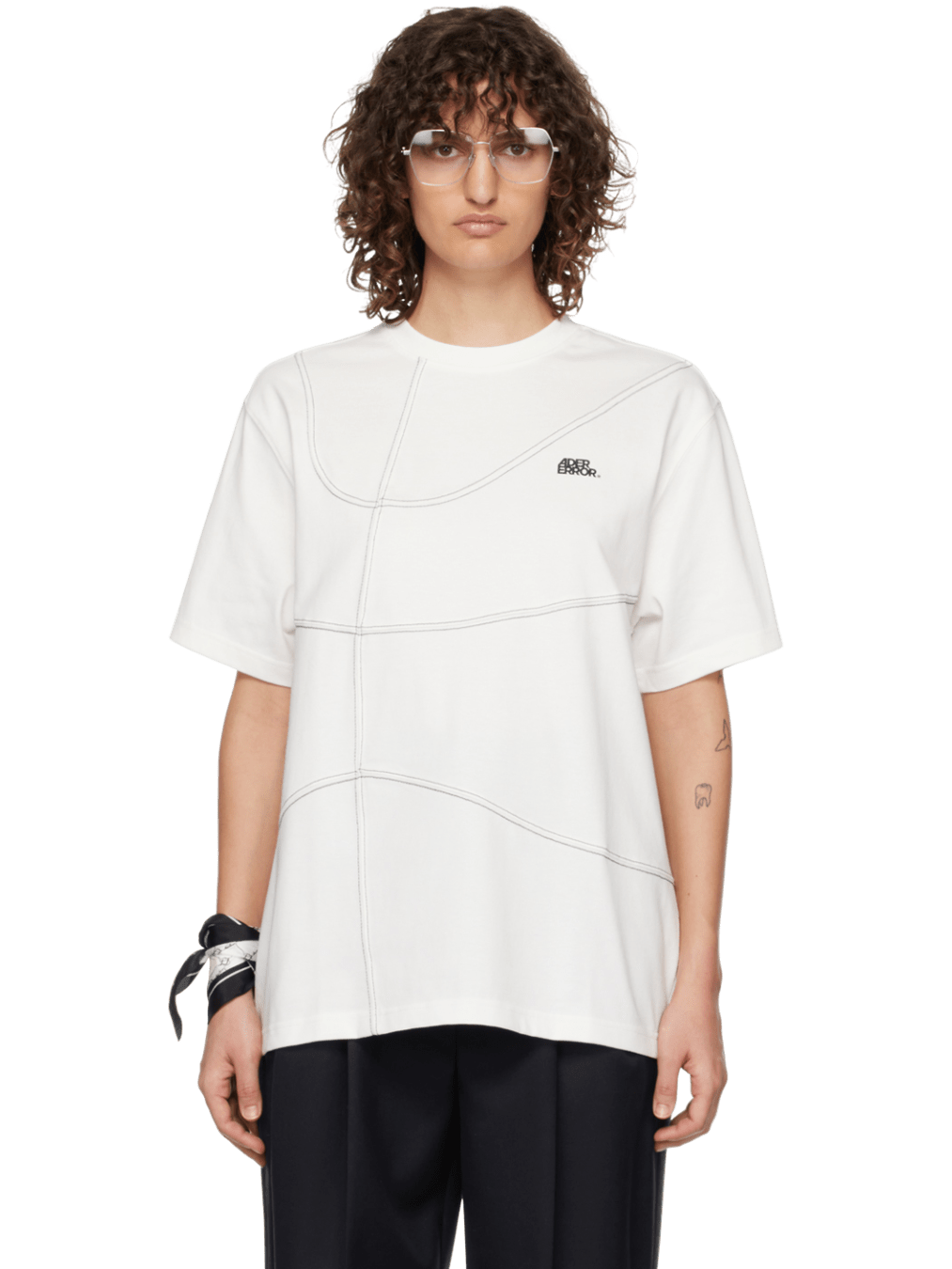 Size A1 (S-M) | Ader Error White Bertic T-Shirt