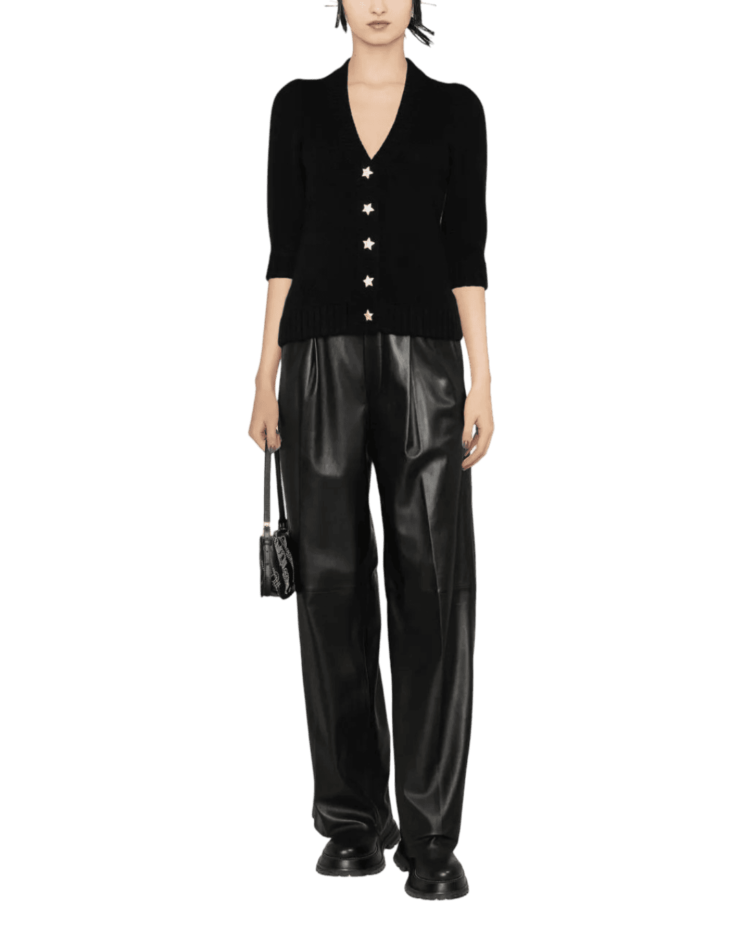 Size M | Zadig & Voltaire 1/2 Sleeve Cashmere Cardigan